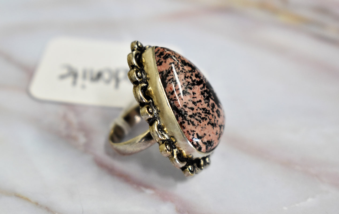 stones-of-transformation - Rhodonite Ring (Size 6.5) - Stones of Transformation -