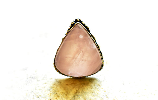 Rose Quartz Ring (Size 8.5) - Stones of Transformation