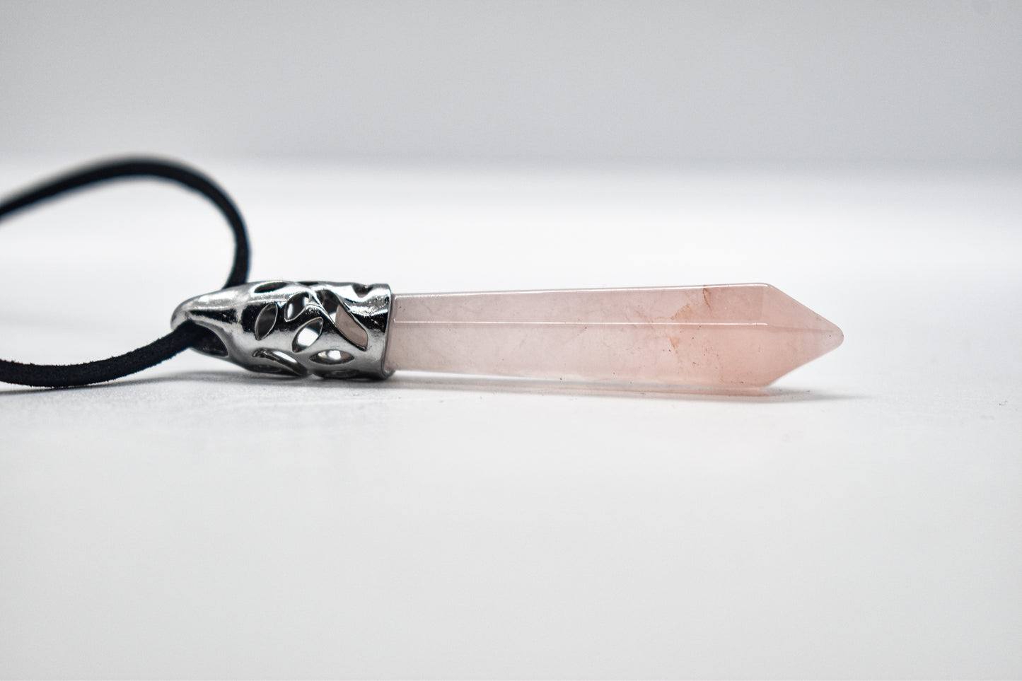 Rose Quartz Point Necklace