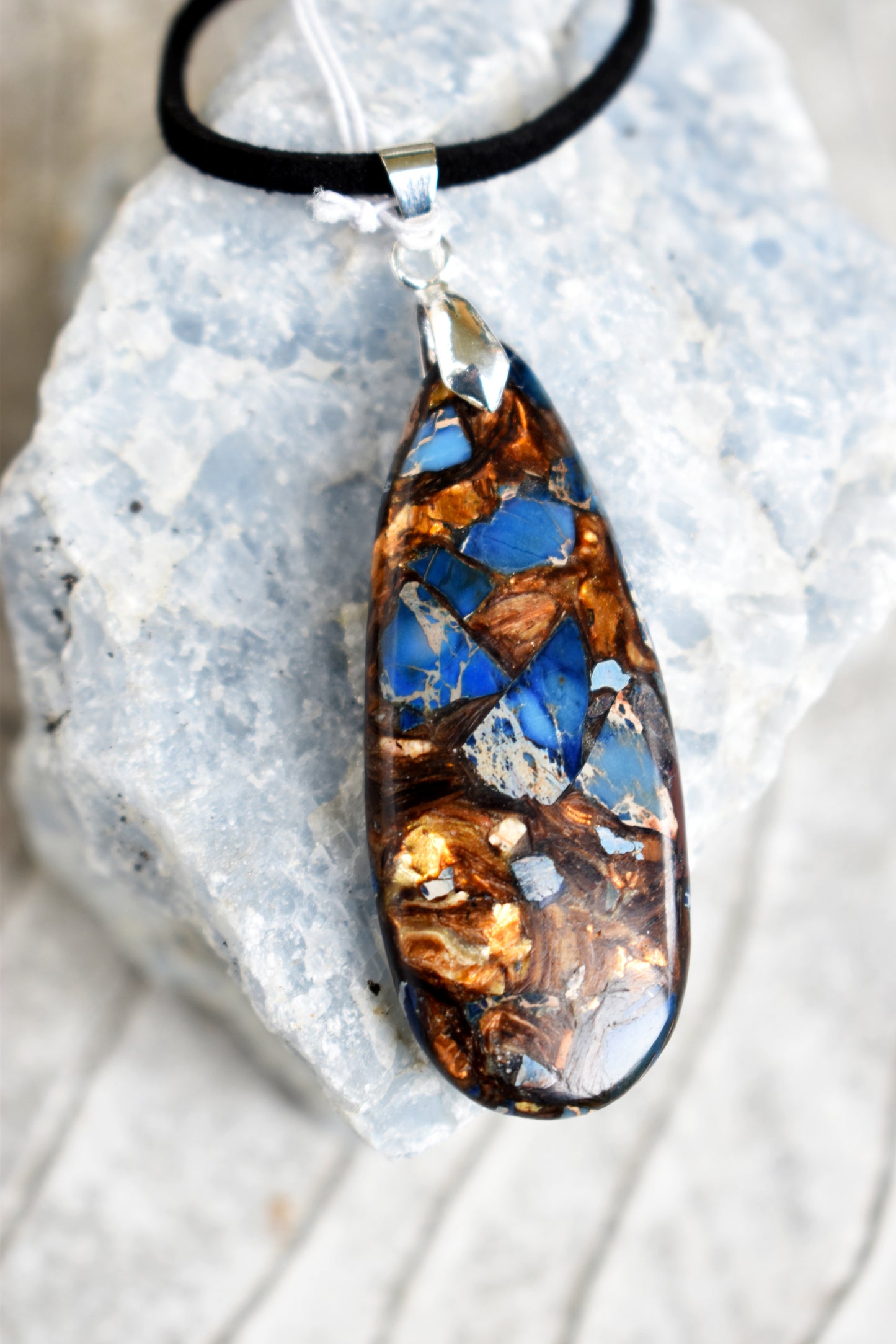 Sea Sediment Jasper with Bornite Necklace - Stones of Transformation