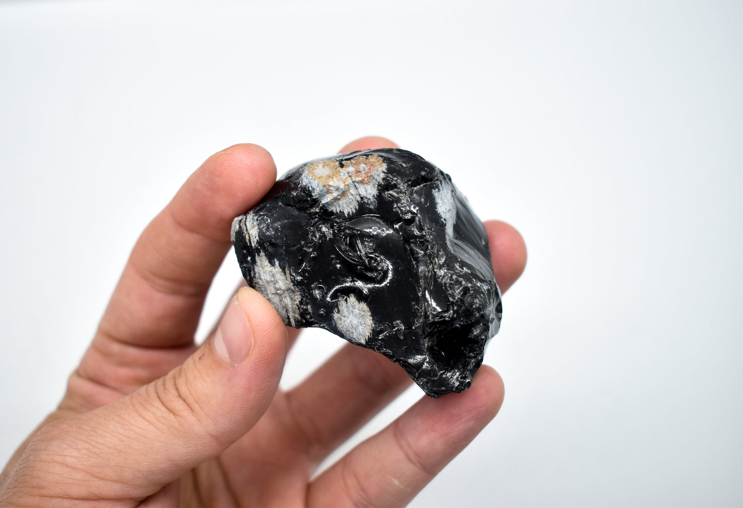 Raw Snowflake Obsidian