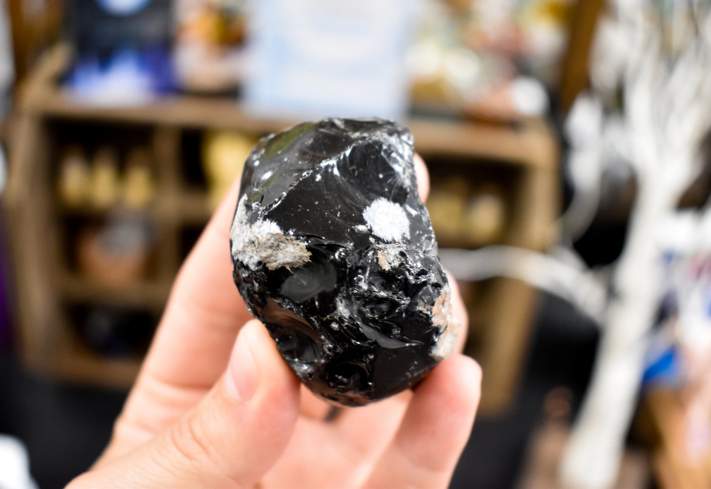 Raw Snowflake Obsidian