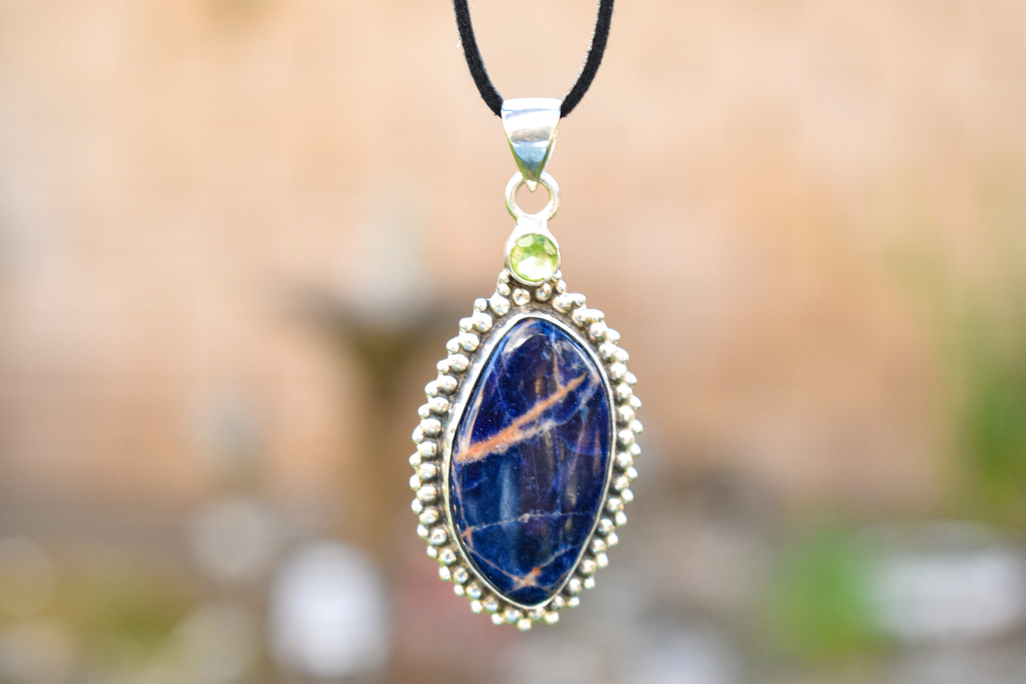 Sodalite and Peridot Necklace