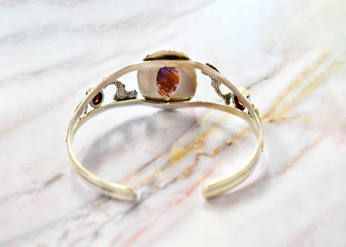 stones-of-transformation - Super 7 Bracelet with Garnet - Stones of Transformation -