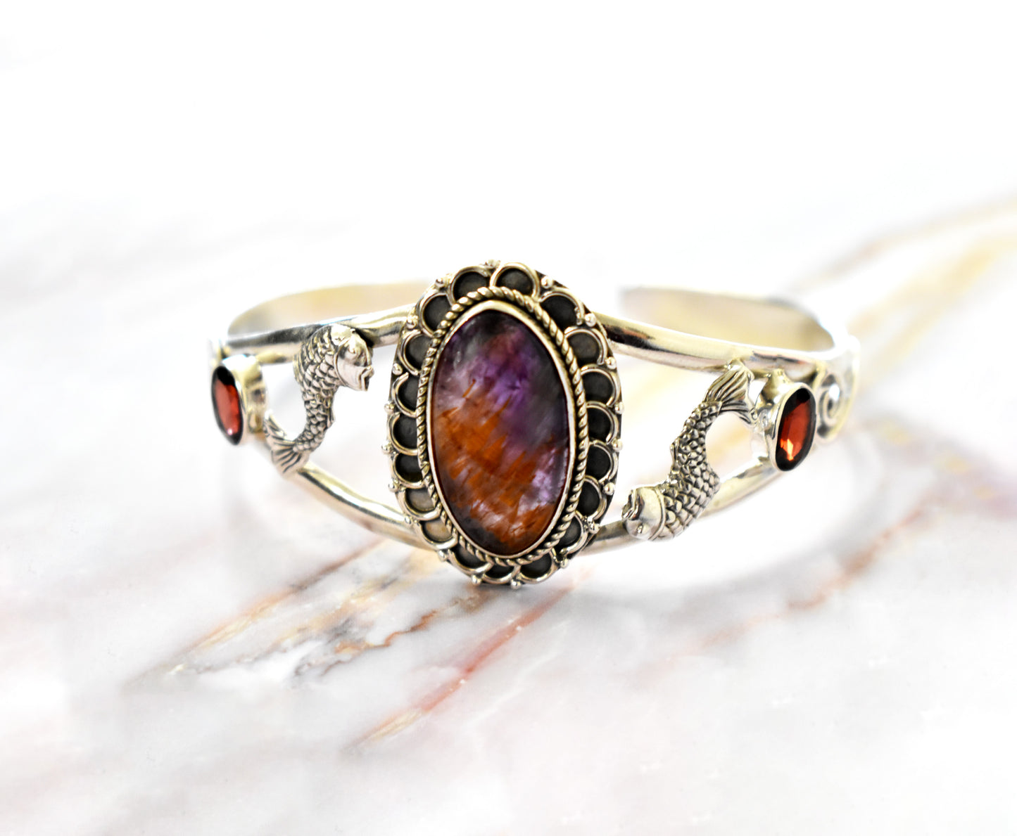 stones-of-transformation - Super 7 Bracelet with Garnet - Stones of Transformation -