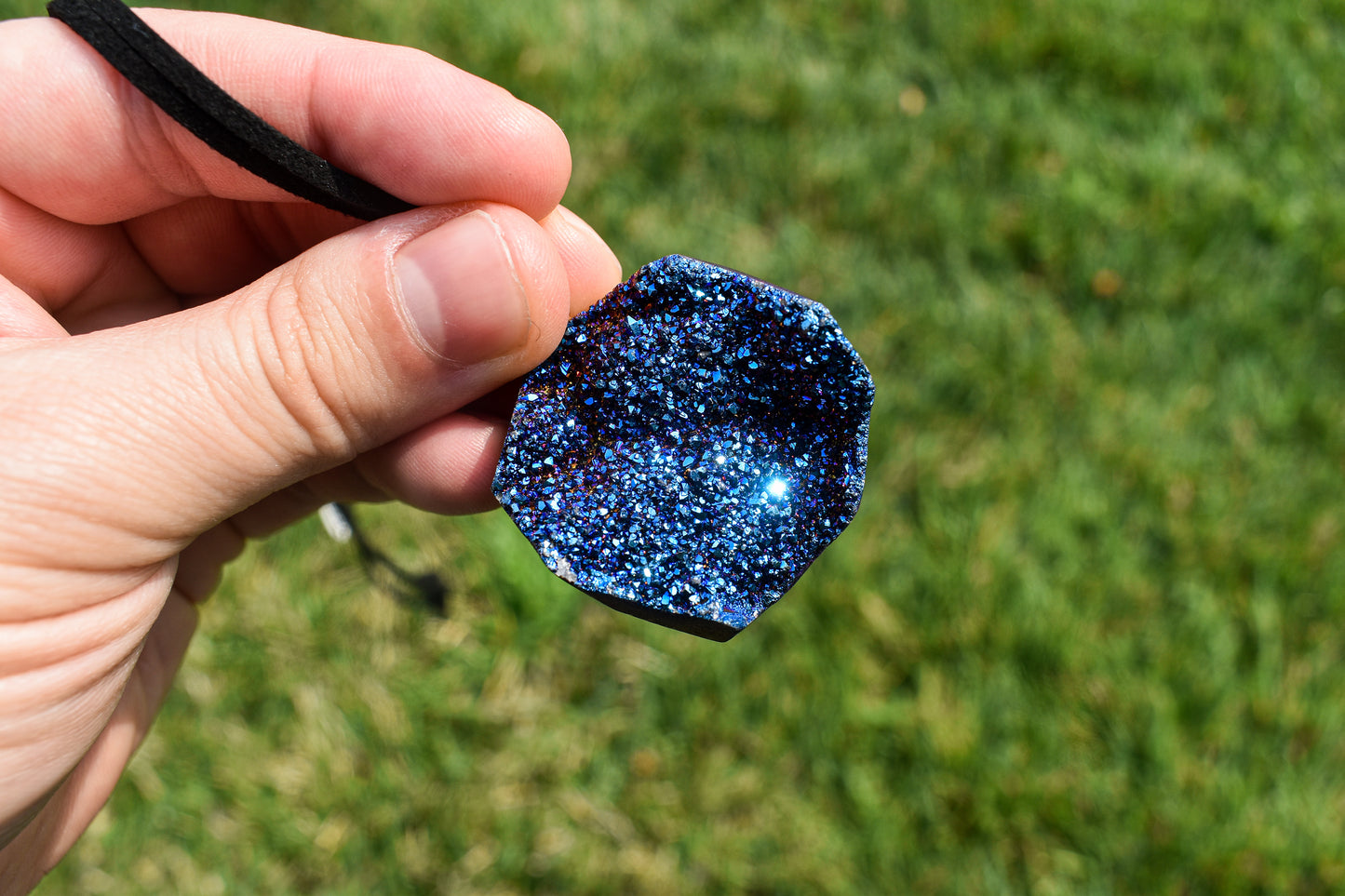 Copy of Titanium Aura Quartz Druzy Necklace