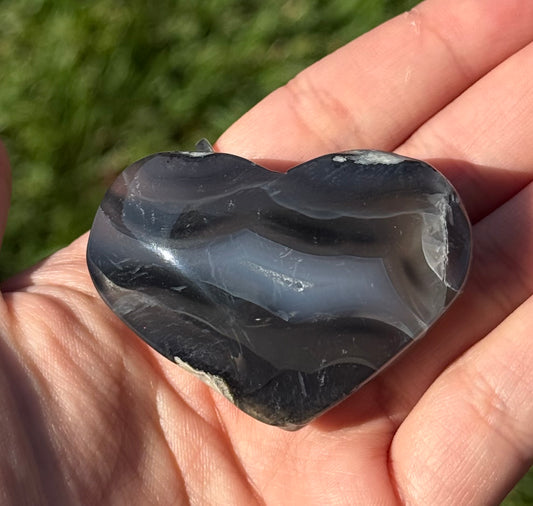 Volcanic Agate Heart