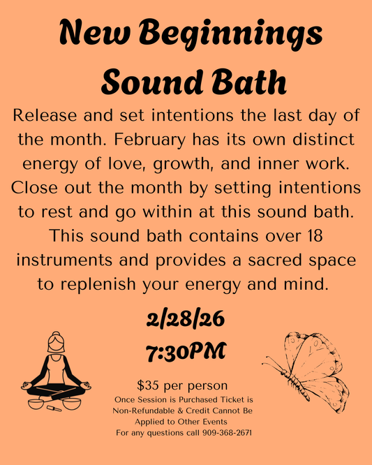 New Beginnings  Sound Bath (2/28/26) - Stones of Transformation