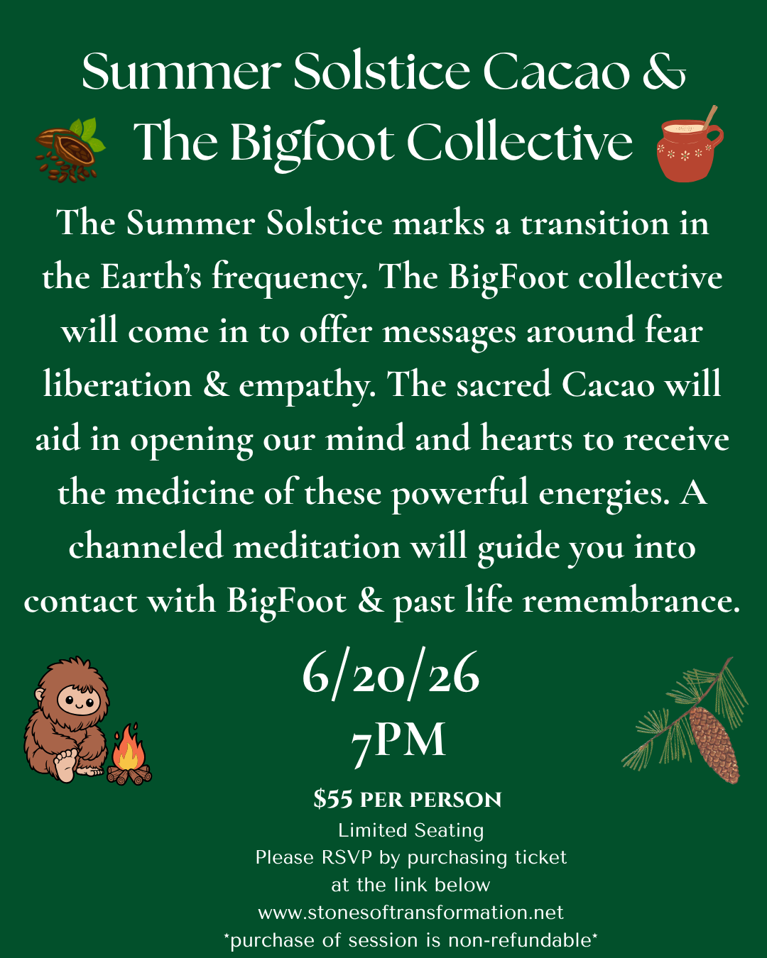 Summer Solstice Cacao & BigFoot Collective - Stones of Transformation