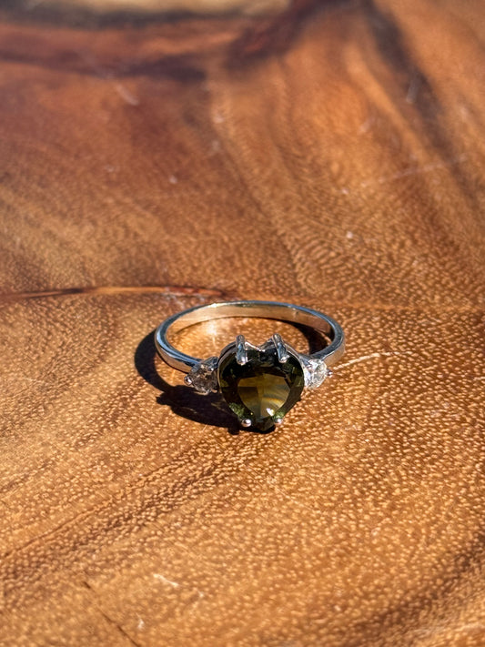 Faceted Heart Ring