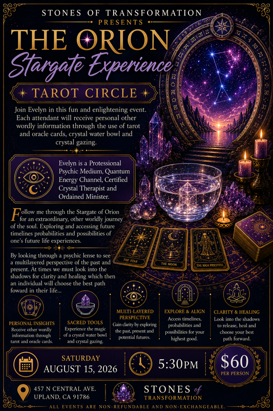 The Orion Stargate Experience Tarot Circle 8/15/26