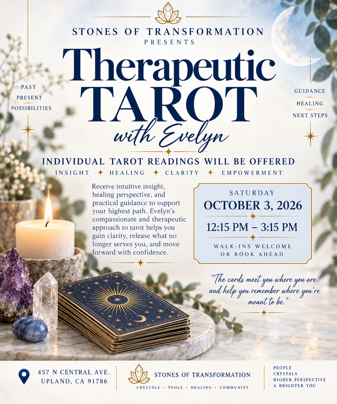 Therapeutic Tarot with Evelyn 10/3/26