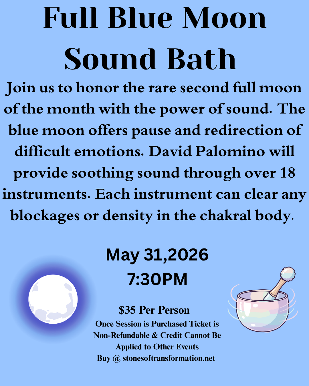 Full Blue Moon Sound Bath 5/31/26