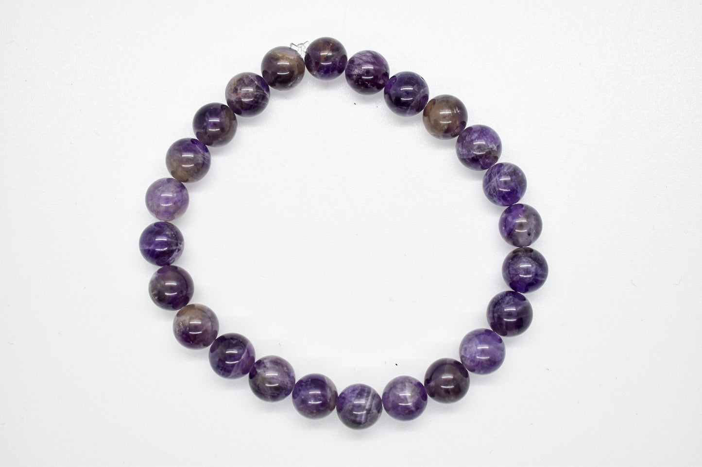 Chevron Amethyst with Cacoxenite Bracelet (8mm)