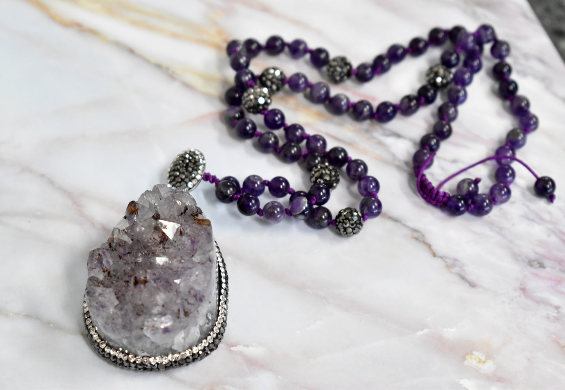 stones-of-transformation - Amethyst Necklace - Stones of Transformation - 