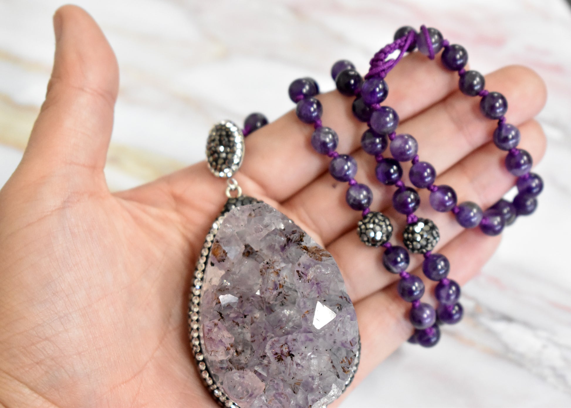 stones-of-transformation - Amethyst Necklace - Stones of Transformation - 