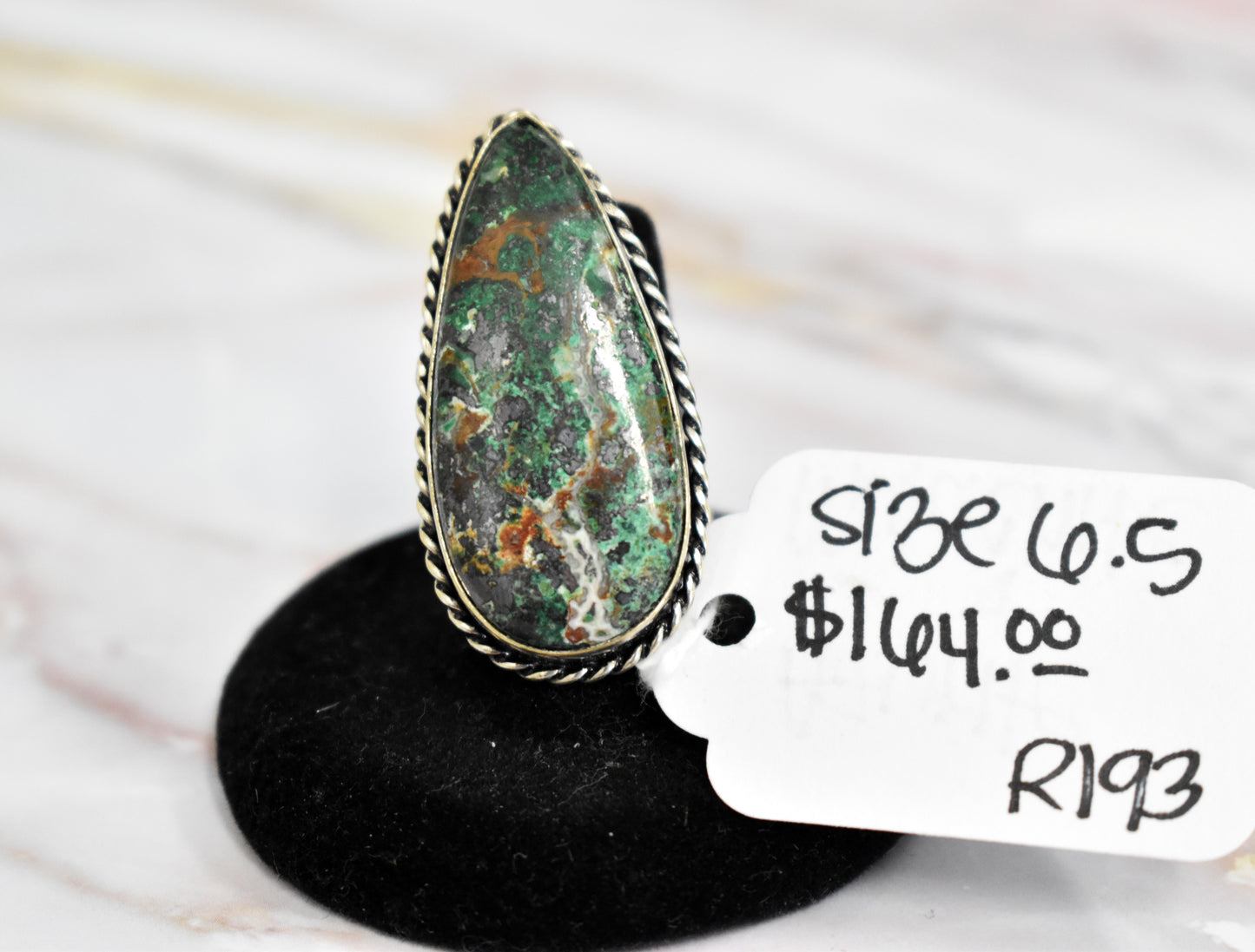stones-of-transformation - Azurite with Malachite Ring (Size 6.5) - Stones of Transformation - 