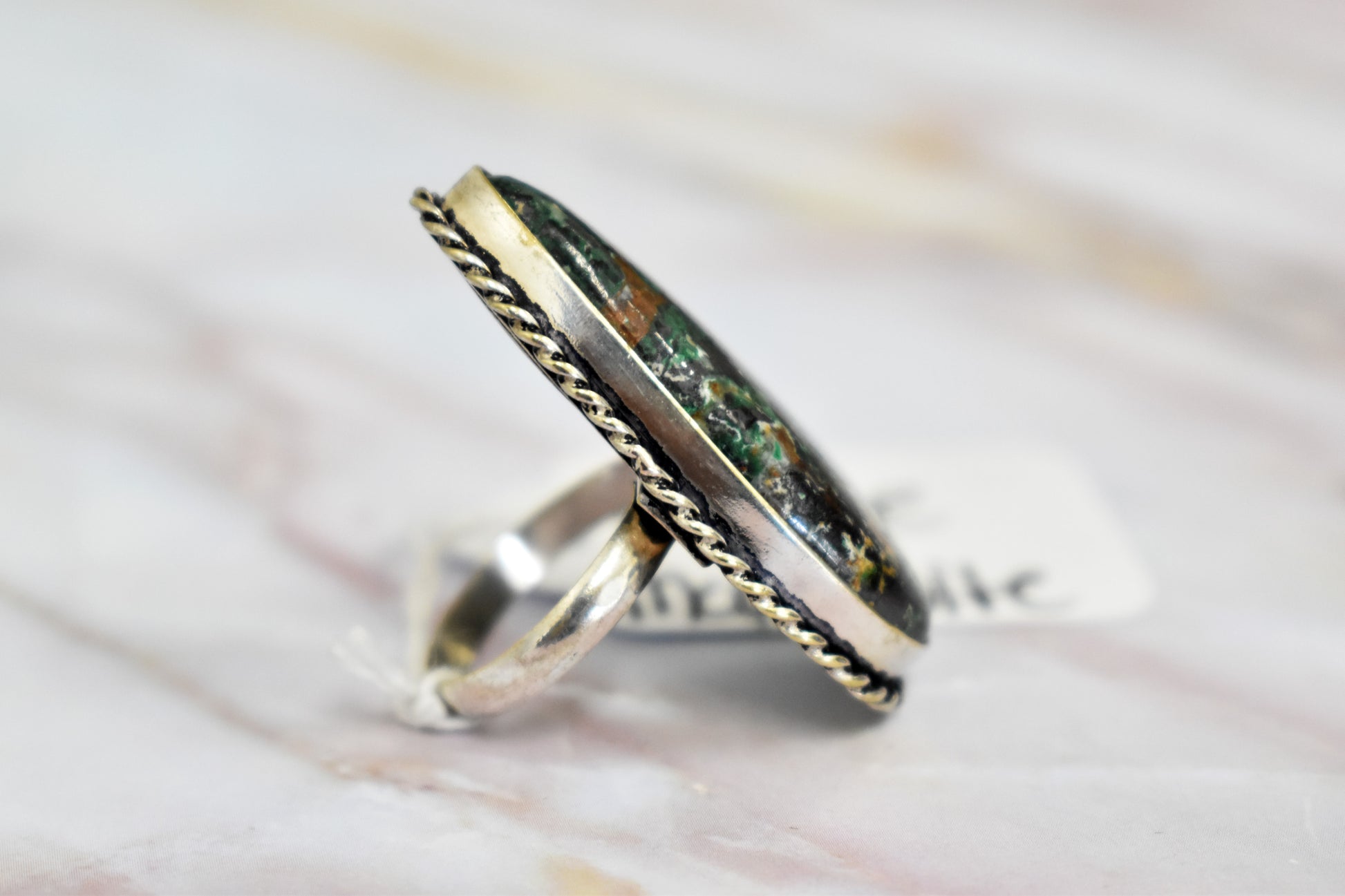 stones-of-transformation - Azurite with Malachite Ring (Size 6.5) - Stones of Transformation - 
