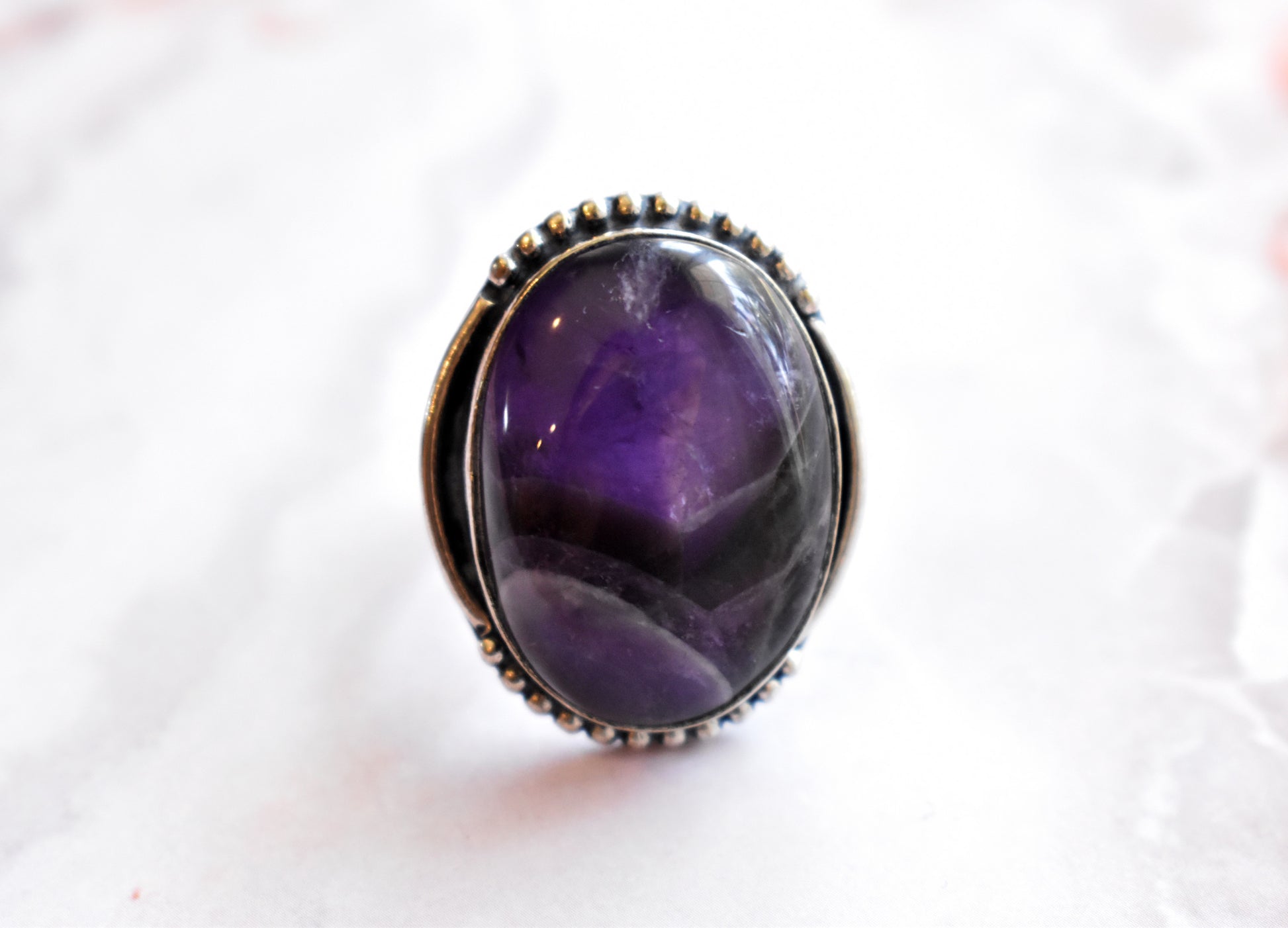 stones-of-transformation - Banded Amethyst Ring (Size 8) - Stones of Transformation - 