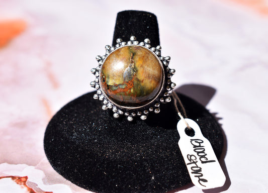 stones-of-transformation - Bloodstone Ring (Size 9) - Stones of Transformation - 