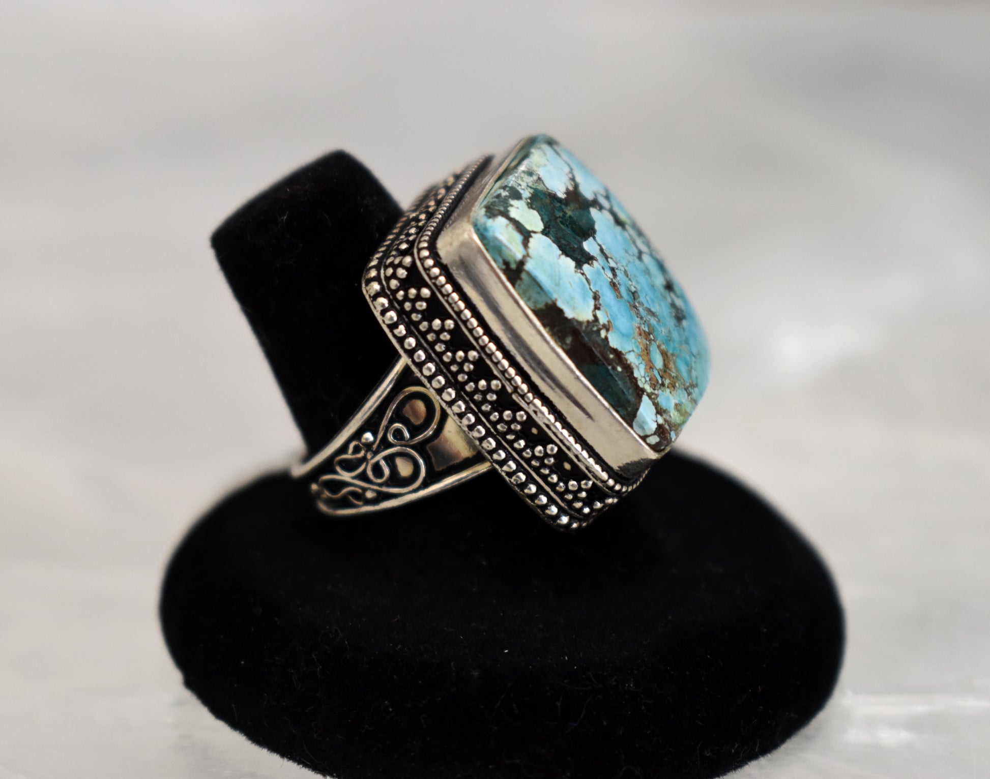 stones-of-transformation - Blue Copper Turquoise Ring (Size 7.5) - Stones of Transformation - 
