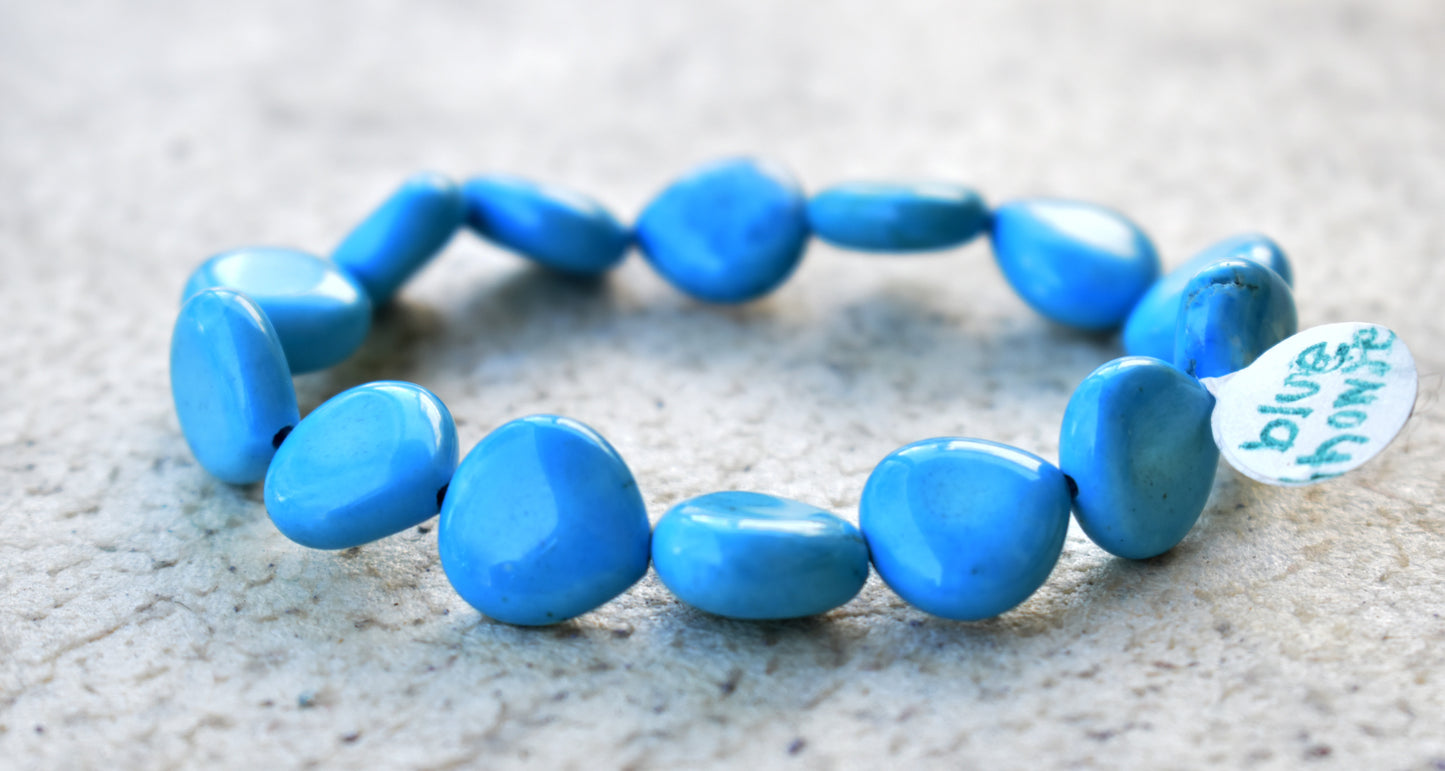 stones-of-transformation - Blue Howlite Bracelet - Stones of Transformation - 