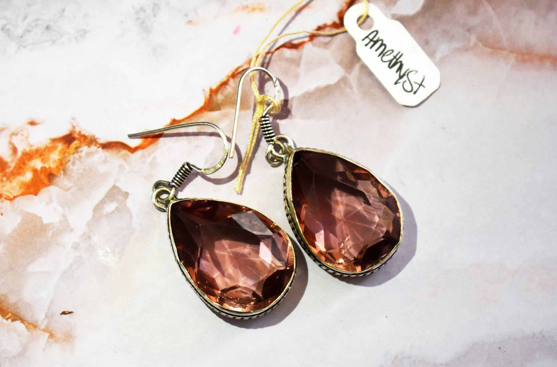 stones-of-transformation - Amethyst Teardrop Earrings - Stones of Transformation - 