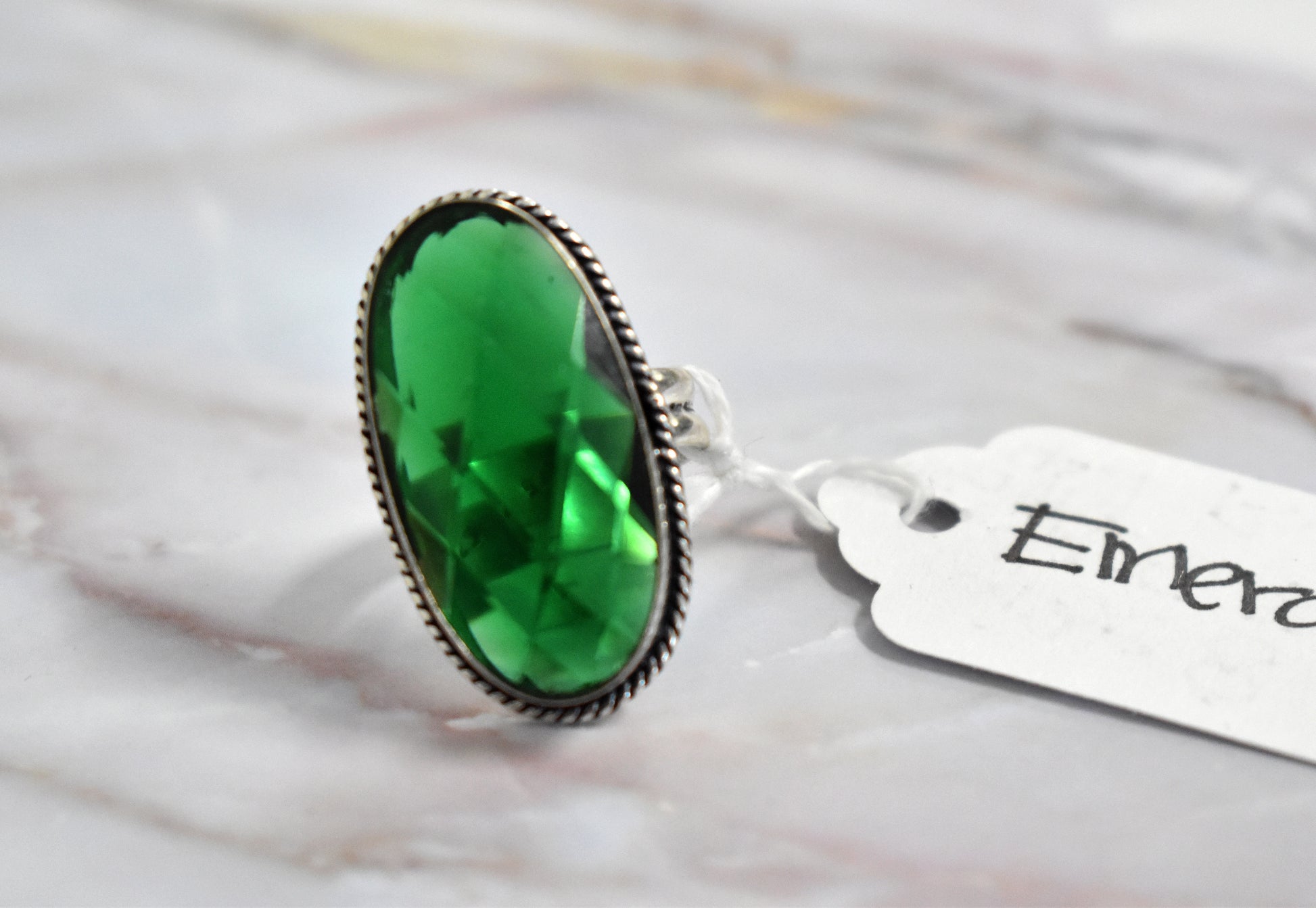 stones-of-transformation - Emerald Ring (Size 8) - Stones of Transformation - 