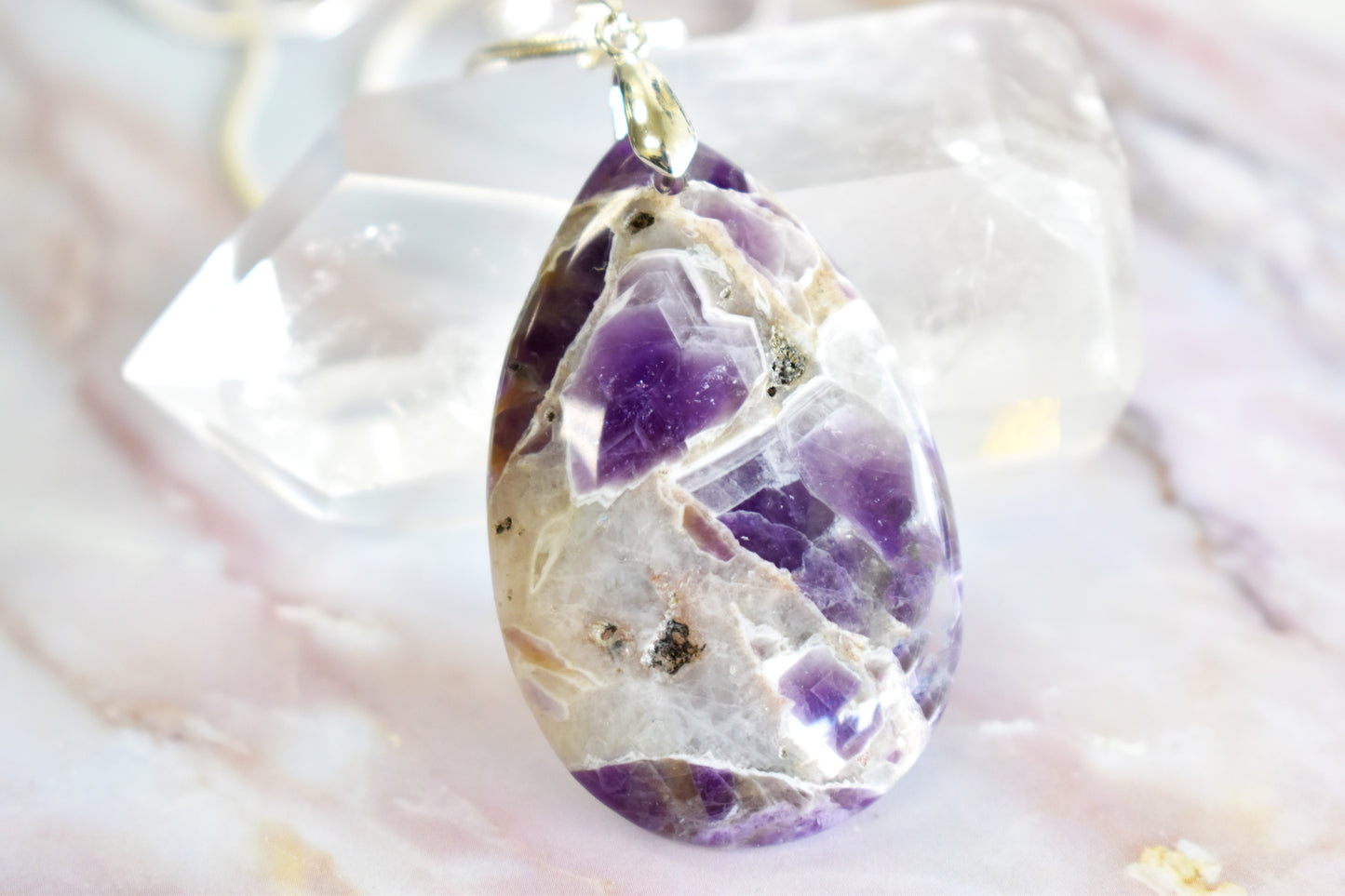 Chevron Amethyst Pendant