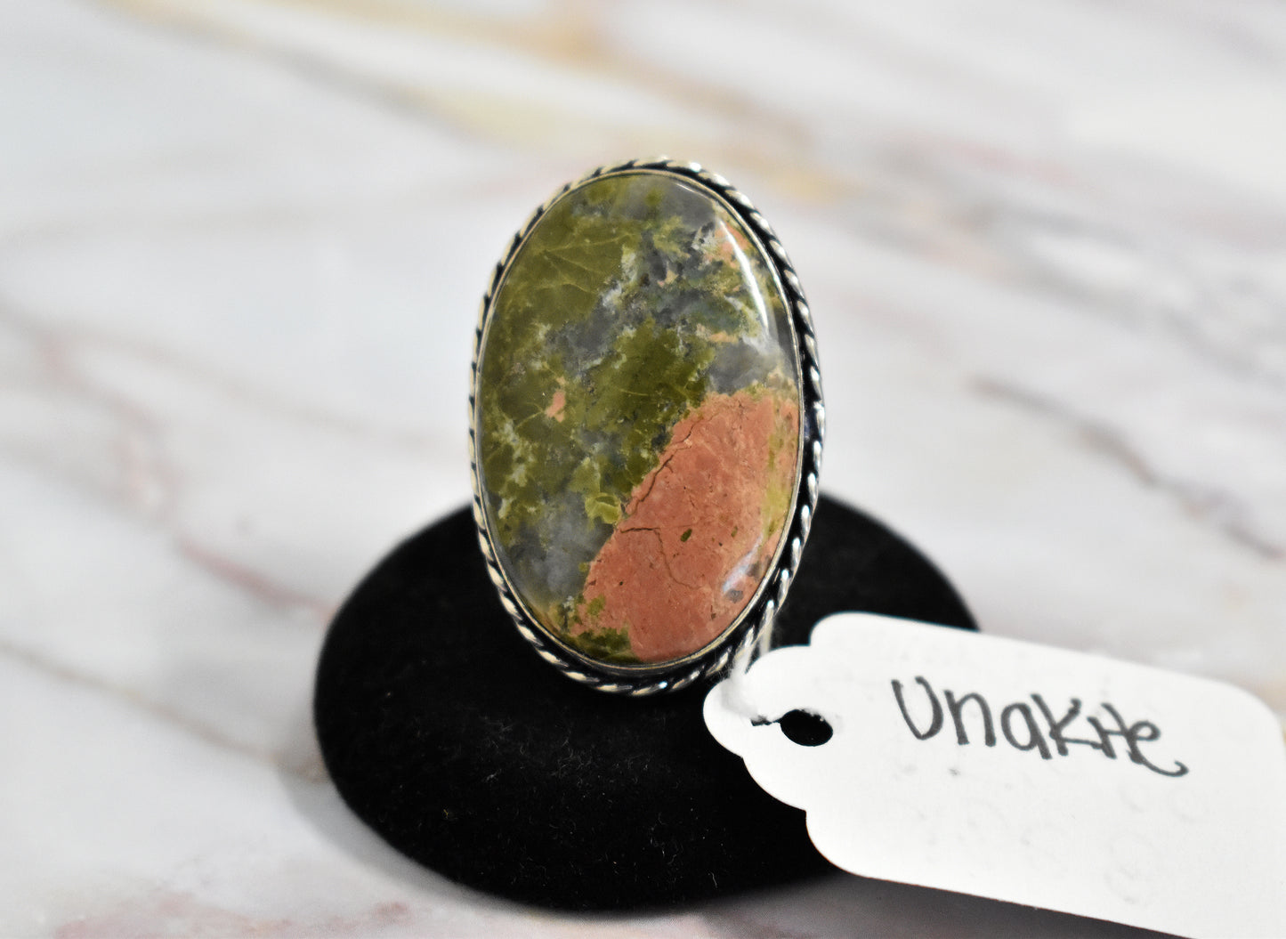 stones-of-transformation - Unakite Ring (Size 8) - Stones of Transformation - 