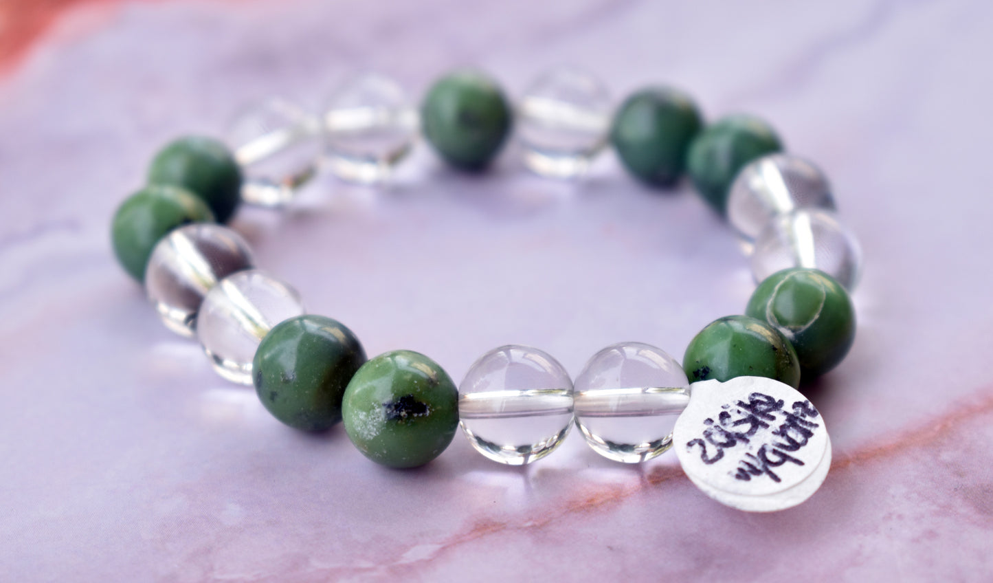 stones-of-transformation - Zoisite with Quartz Bracelet - Stones of Transformation - 