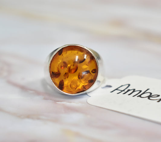 stones-of-transformation - Amber Ring (Size 7) - Stones of Transformation - 