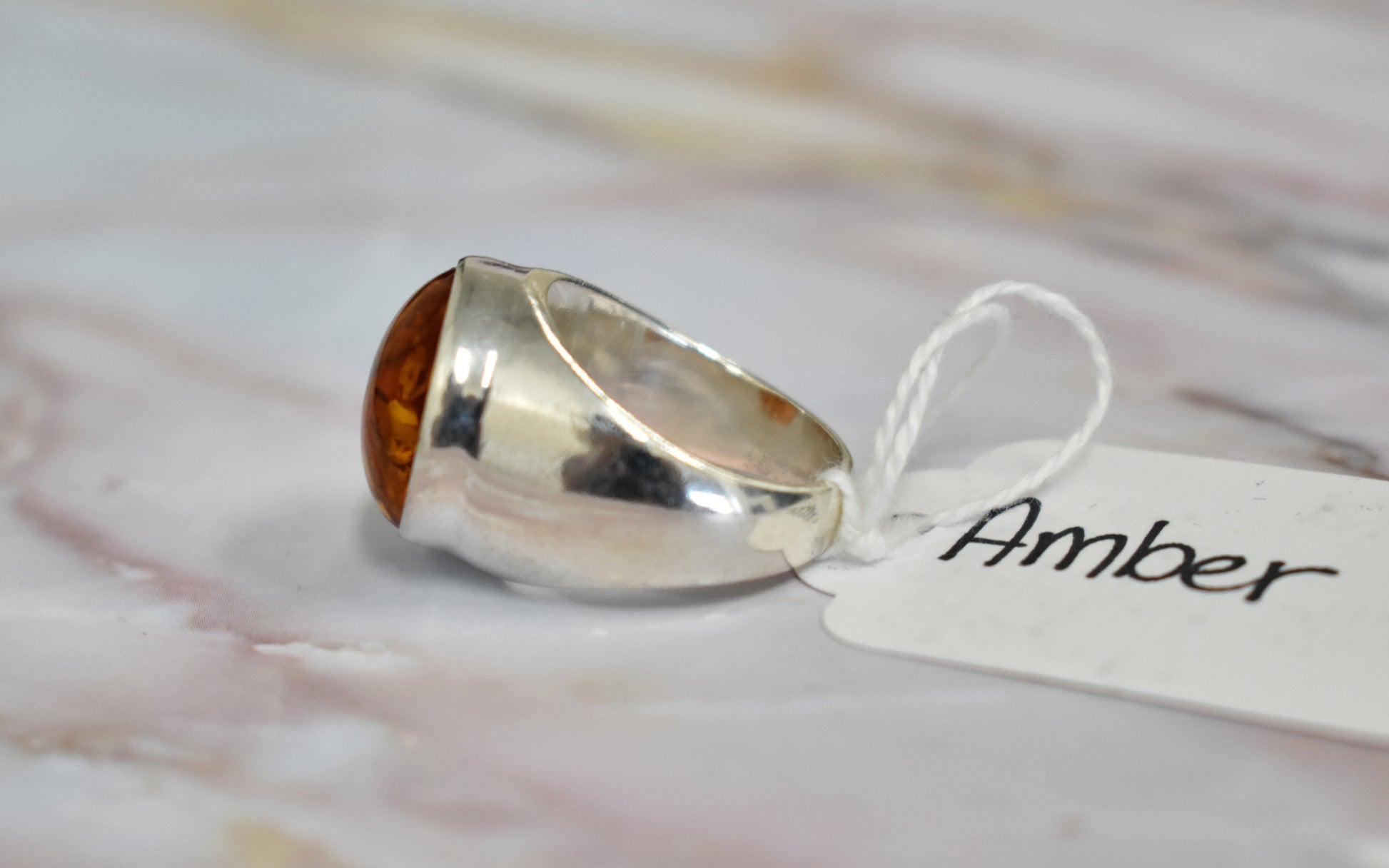 stones-of-transformation - Amber Ring (Size 7) - Stones of Transformation - 