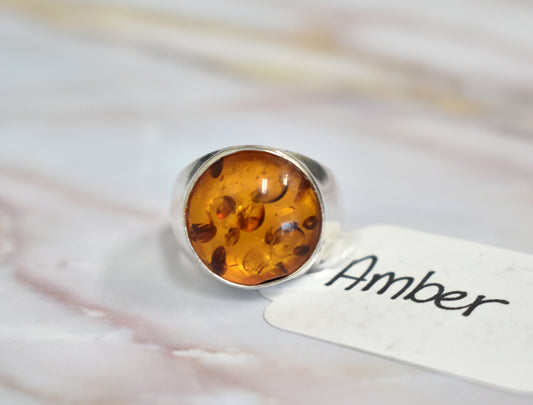 stones-of-transformation - Amber Ring (Size 7) - Stones of Transformation - 