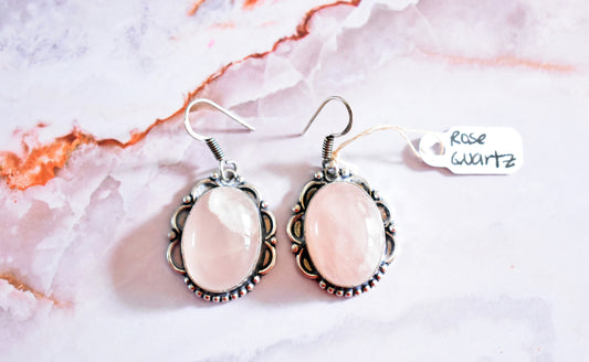 stones-of-transformation - Rose Quartz Earrings - Stones of Transformation - 