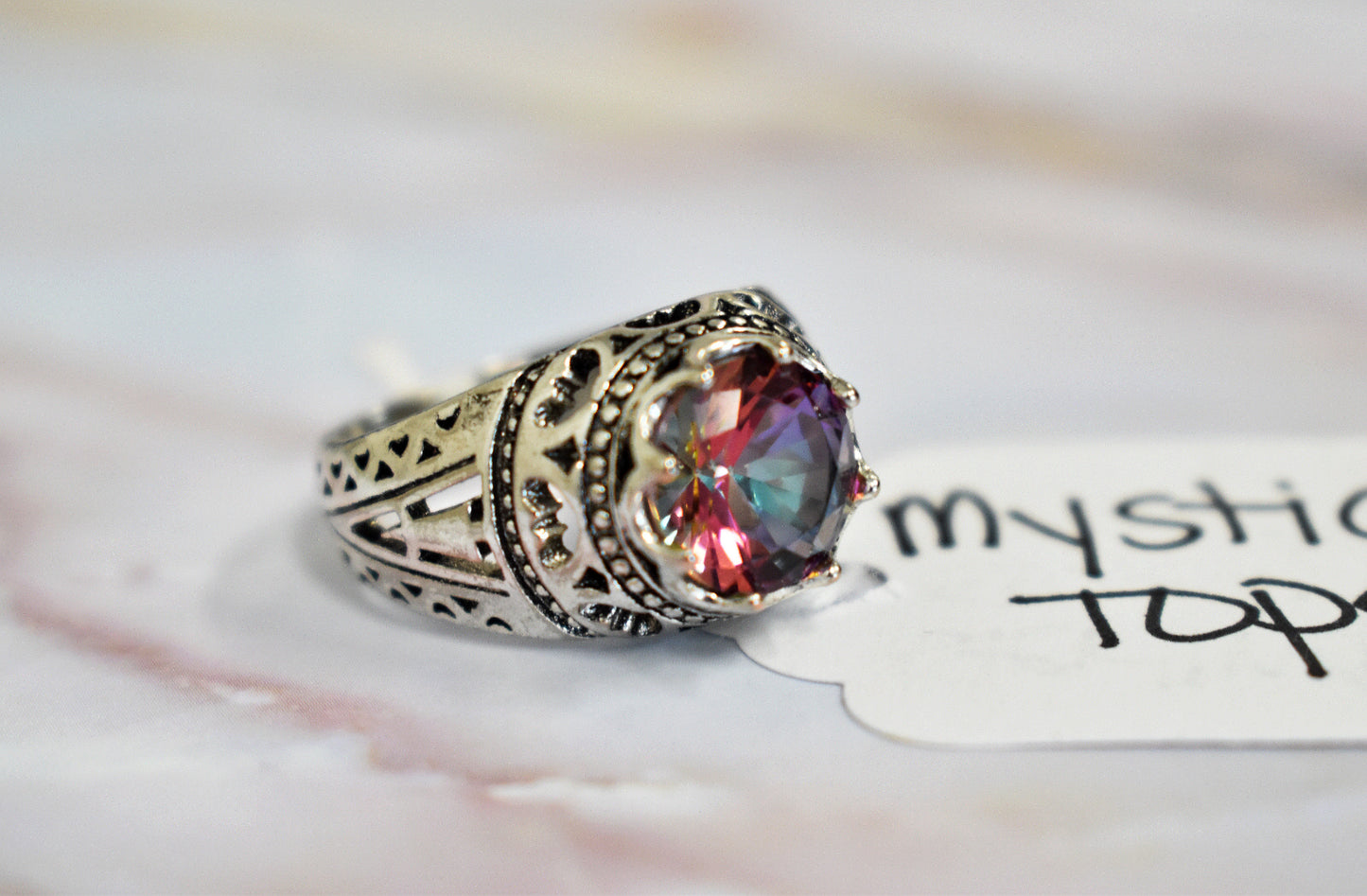 stones-of-transformation - Mystic Topaz Ring (Size 9) - Stones of Transformation - 