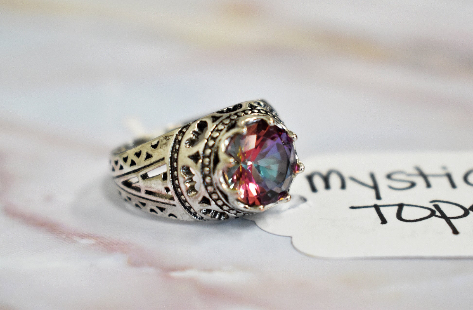 stones-of-transformation - Mystic Topaz Ring (Size 9) - Stones of Transformation - 