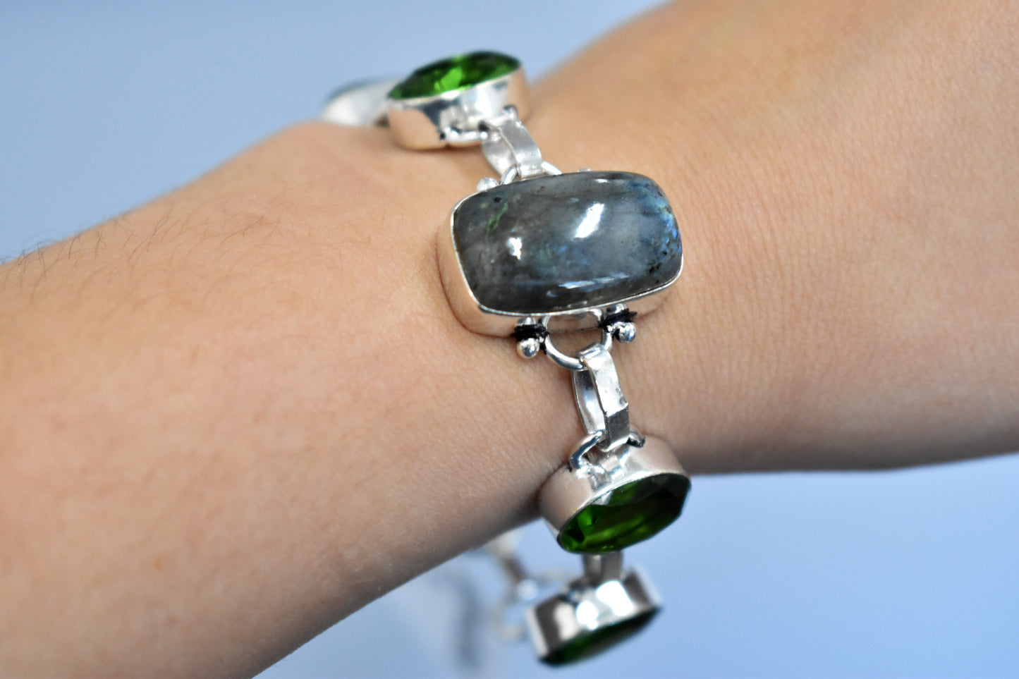 stones-of-transformation - Labradorite and Peridot Bracelet - Stones of Transformation - 