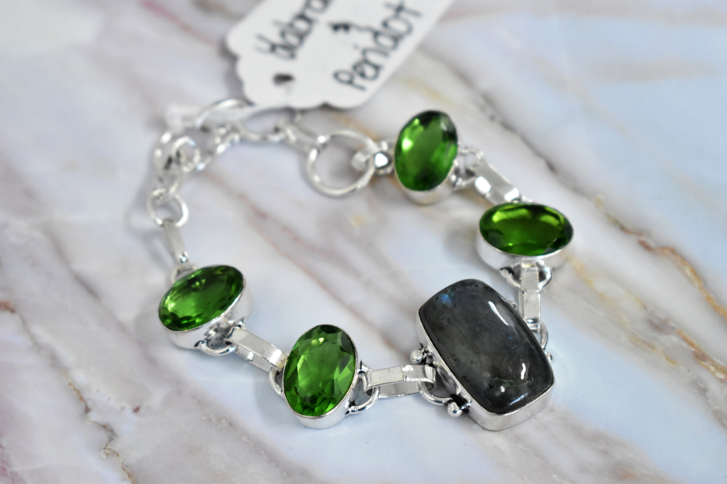 stones-of-transformation - Labradorite and Peridot Bracelet - Stones of Transformation - 