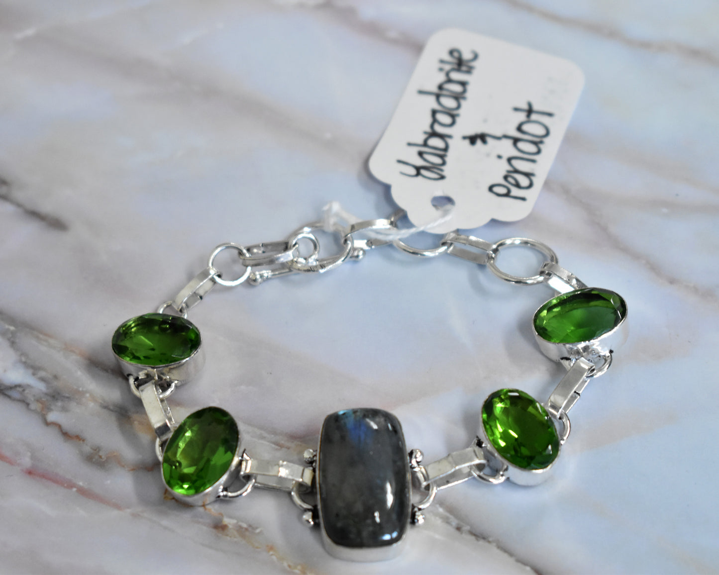 stones-of-transformation - Labradorite and Peridot Bracelet - Stones of Transformation - 