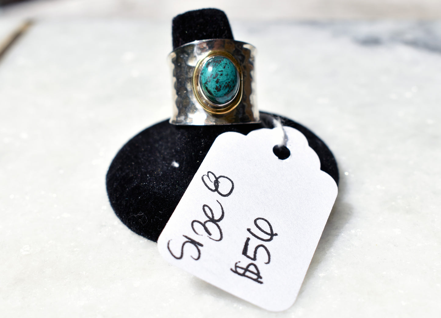 stones-of-transformation - Chrysocolla Ring (Size 8) - Stones of Transformation - 