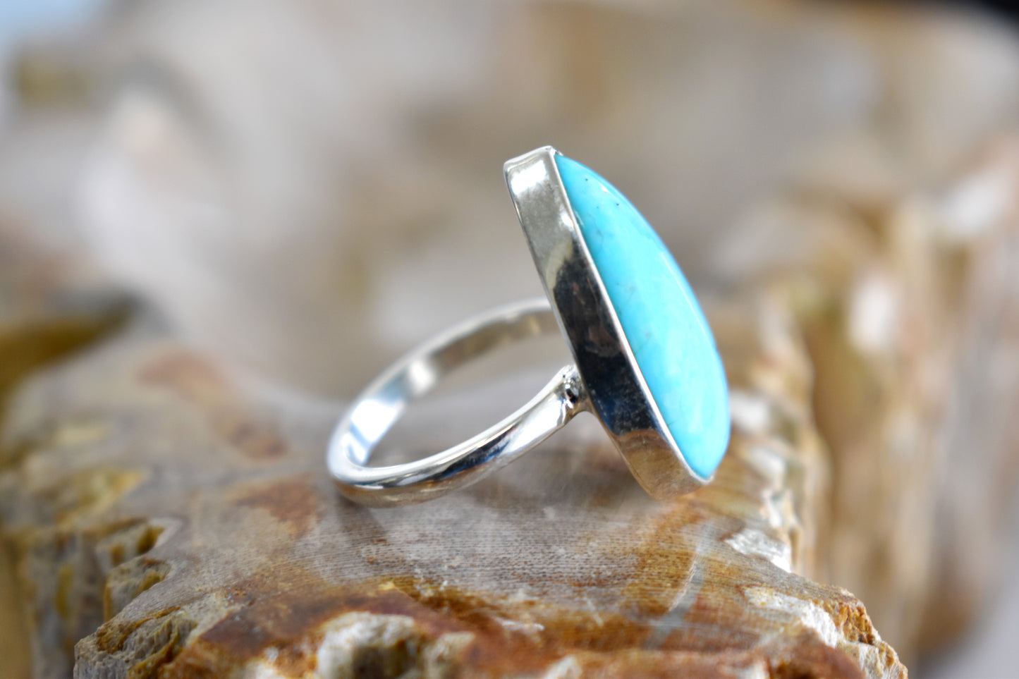 Sleeping Beauty Turquoise Ring (Size 6.5)