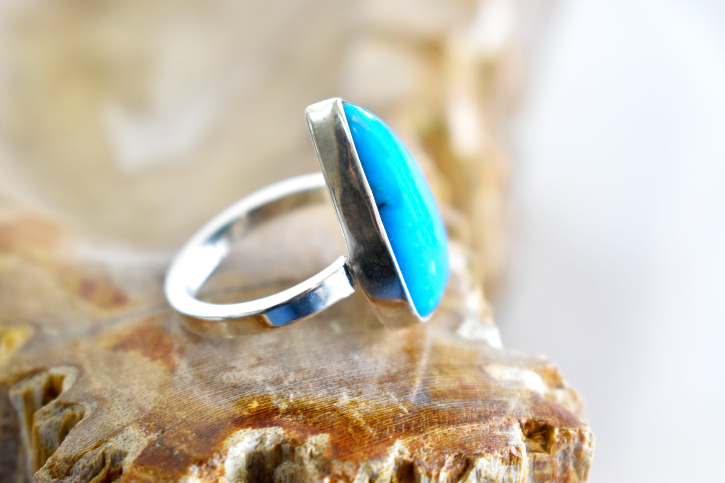 Sleeping Beauty Turquoise Ring (Size 7.5)