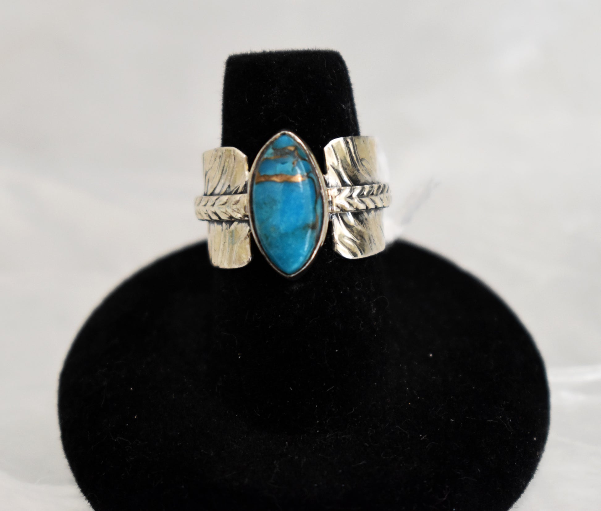 stones-of-transformation - Blue Copper Turquoise Ring (Size 7) - Stones of Transformation - 