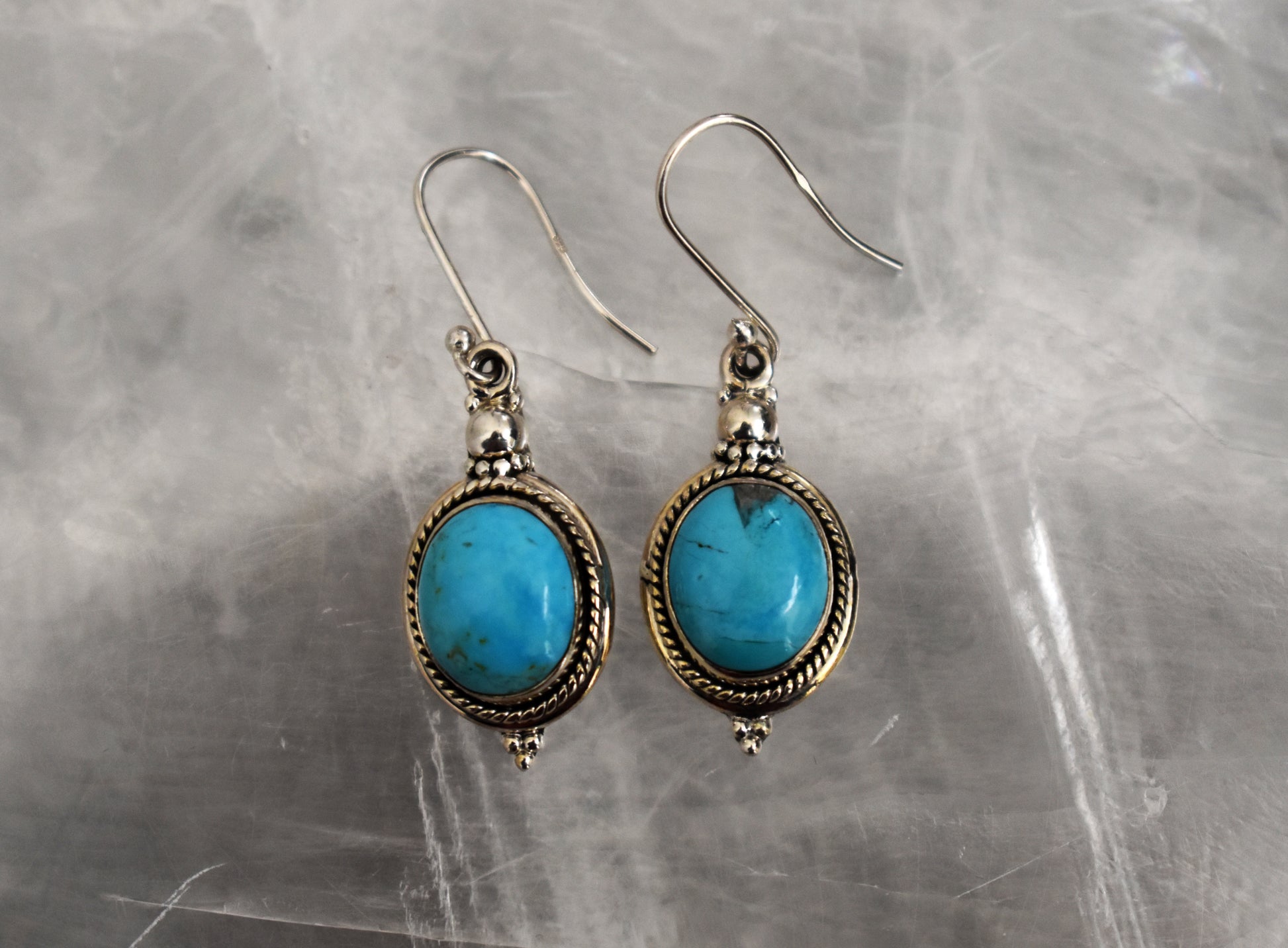 stones-of-transformation - Blue Turquoise Earrings (Sterling Silver) - Stones of Transformation - 