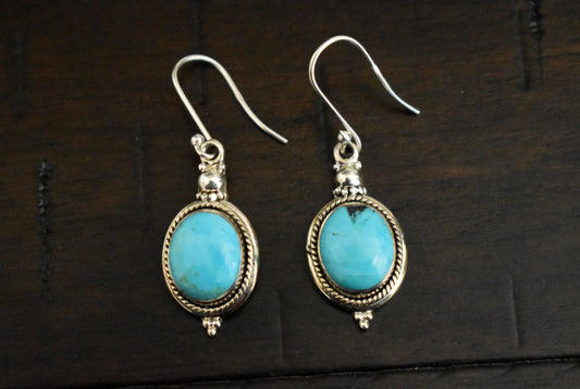 stones-of-transformation - Blue Turquoise Earrings (Sterling Silver) - Stones of Transformation - 