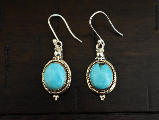 stones-of-transformation - Blue Turquoise Earrings (Sterling Silver) - Stones of Transformation - 