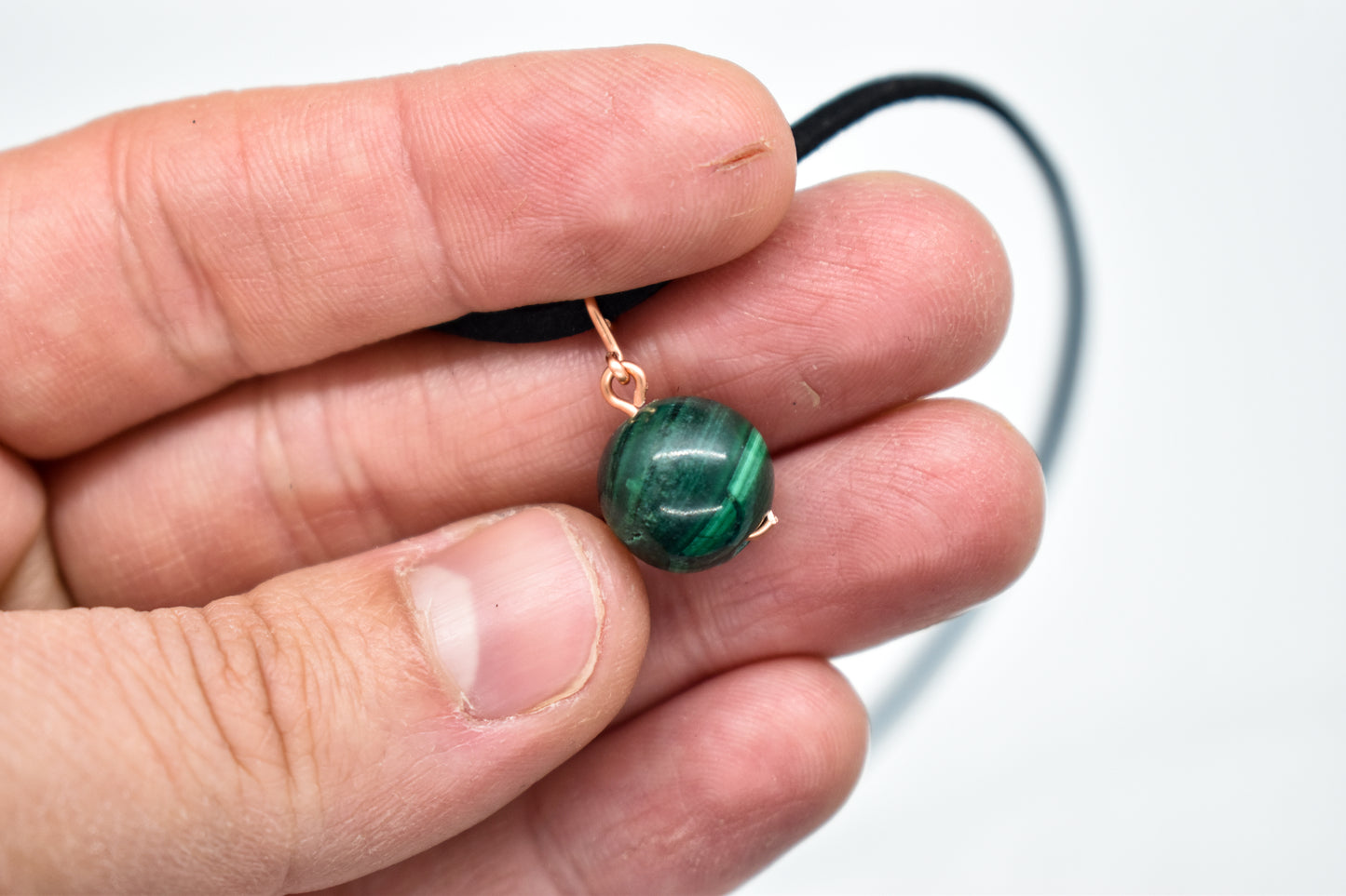 Copper Malachite Bead Necklace