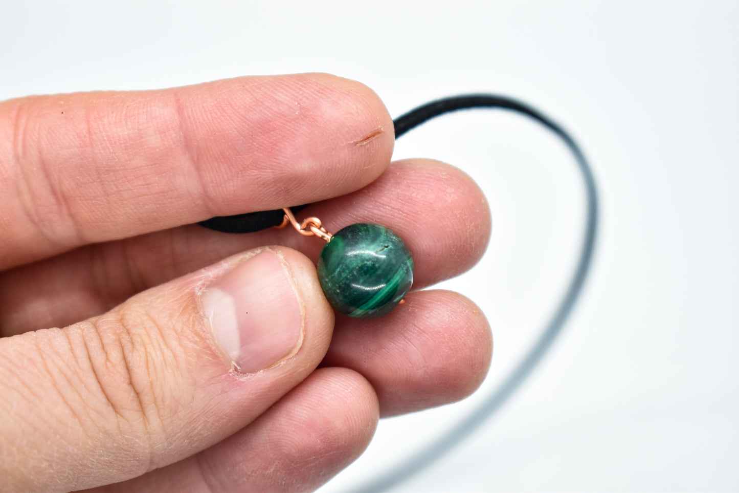 Copper Malachite Bead Necklace