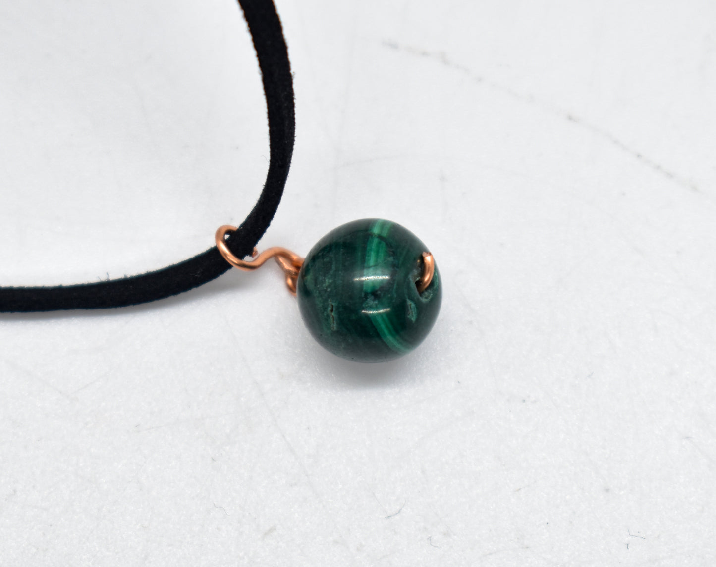 Copper Malachite Bead Necklace